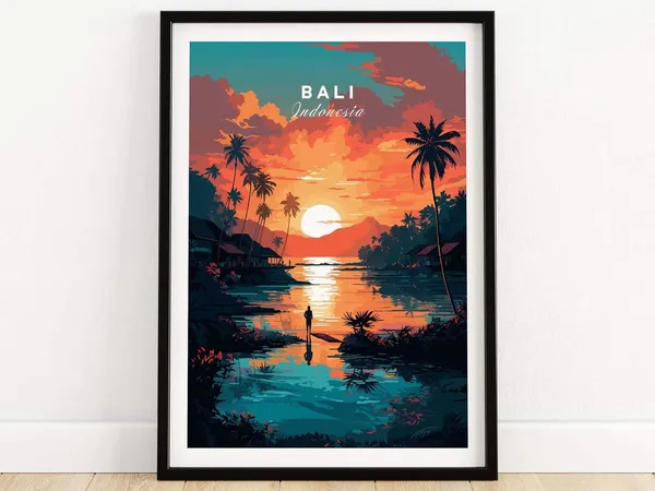 Bali Travel Poster, Birthday or Anniversary Gift