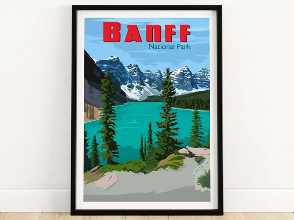 Banff National Park Travel Poster Art Print