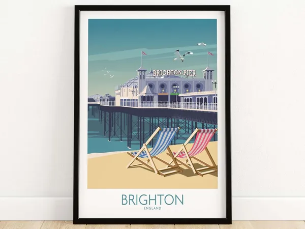 Pier Art Print, Coastal Wall Decor