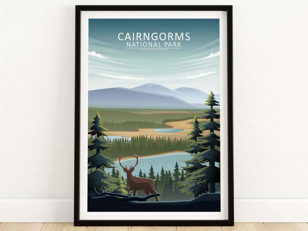 Cairngorms Uk Travel Poster - Image 4