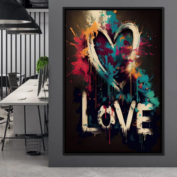 Message Of Love Graffiti Street Art Poster Print