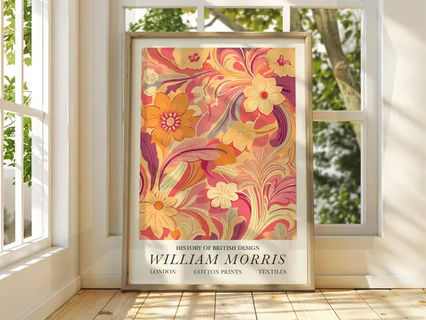 William Morris Floral Garden Poster Print