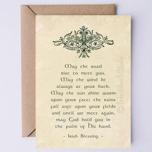 Irish Blessing Wedding Toast, Ireland Poster Print