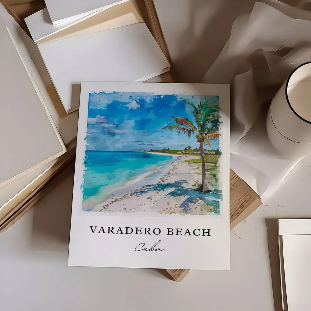 Varadero Beach Watercolor Travel Poster - Image 6