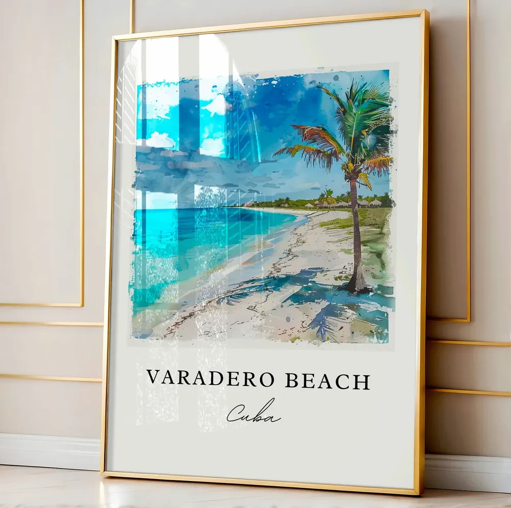 Varadero Beach Watercolor Travel Poster - Image 3