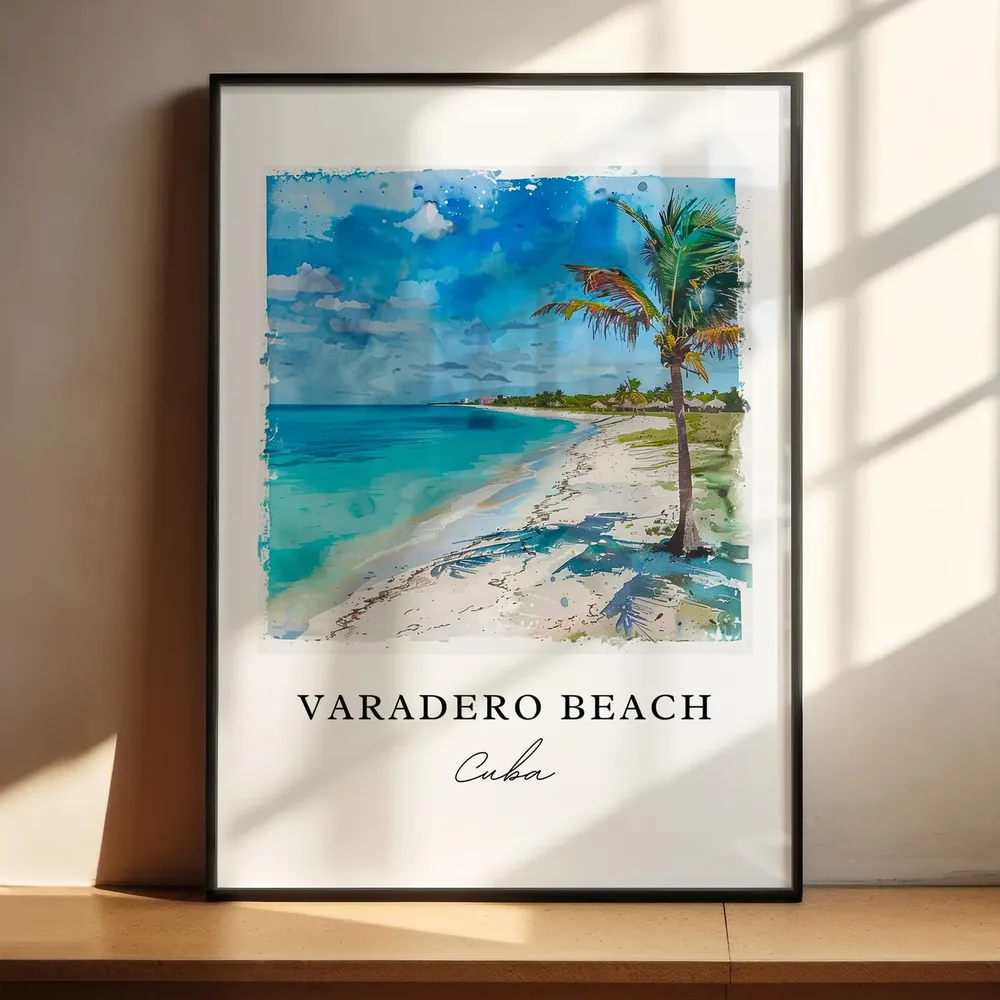 Varadero Beach Watercolor Travel Poster - Image 4