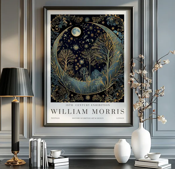 William Morris Moon Stars - Vintage