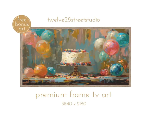 Birthday Cake Vintage Art Print, Birthday Decor