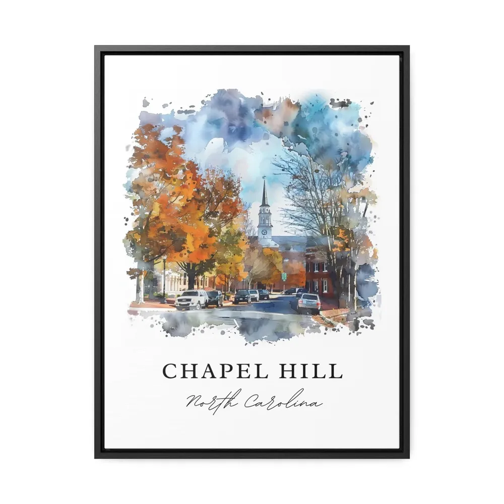 Chapel Hill, NC Watercolor Travel Poster - Image 2