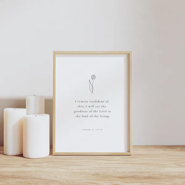 Psalm 27:13-14, Goodness Of The Lord Art Print