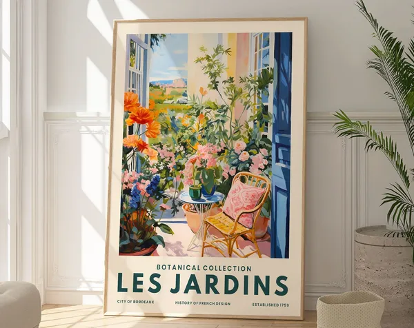 Les Jardin Botanical Interior Landscape Poster
