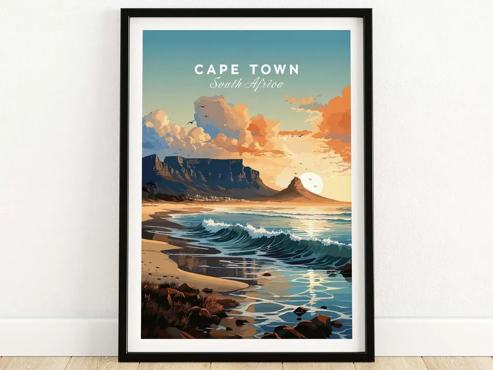 Table Mountain Poster, Cape Town South Africa