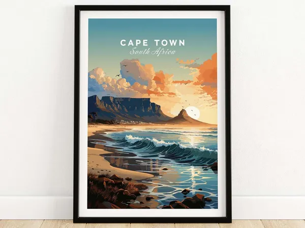 Table Mountain Poster, Cape Town South Africa