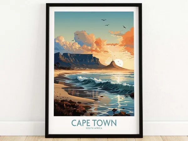Table Mountain Print, Cape Town South Africa