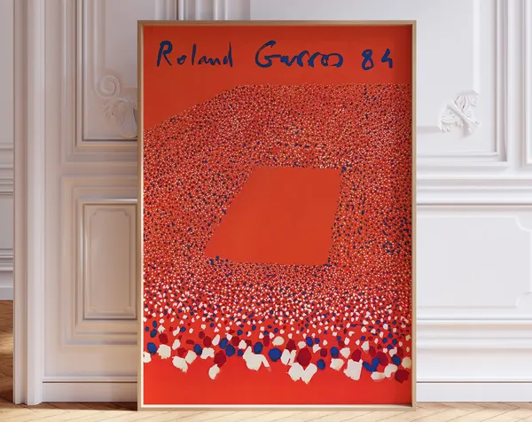 Roland Garros 1984 Tennis Poster, Mid-Century Modern