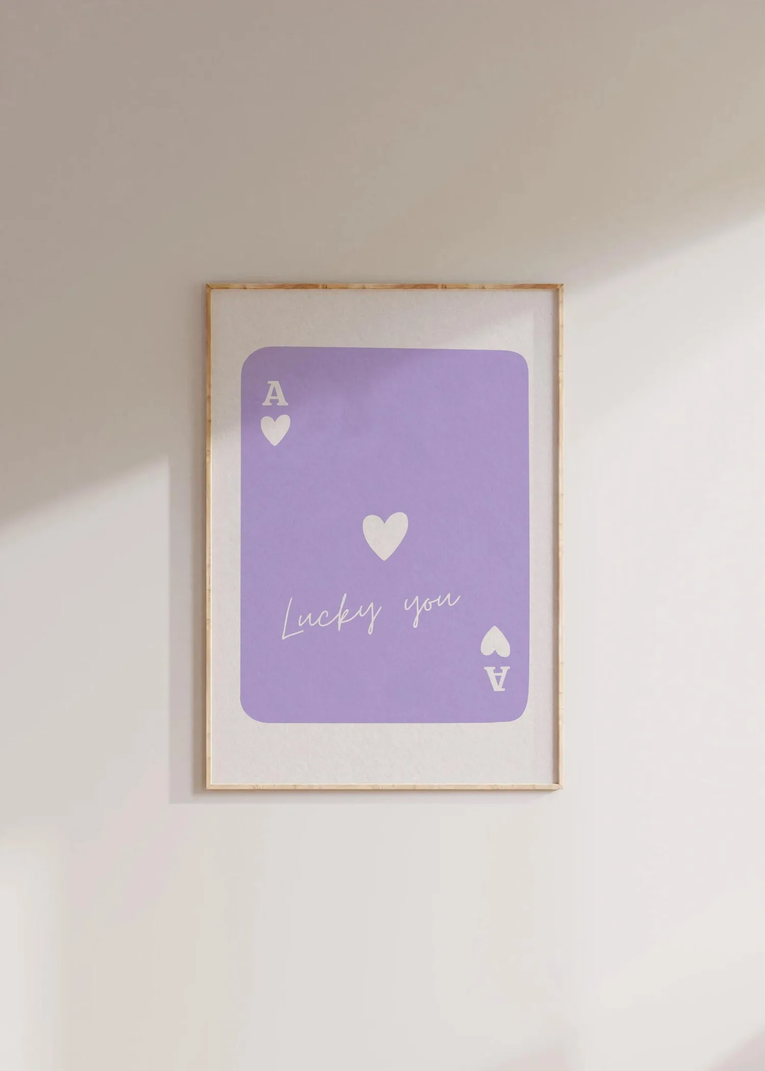 Ace Of Hearts Retro Lucky You Poster