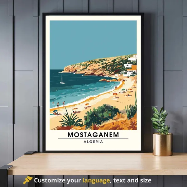 Mostaganem Algeria Travel Poster