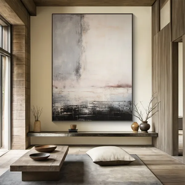 Abstract Oil Painting, Wabi Sabi Wall Art Print