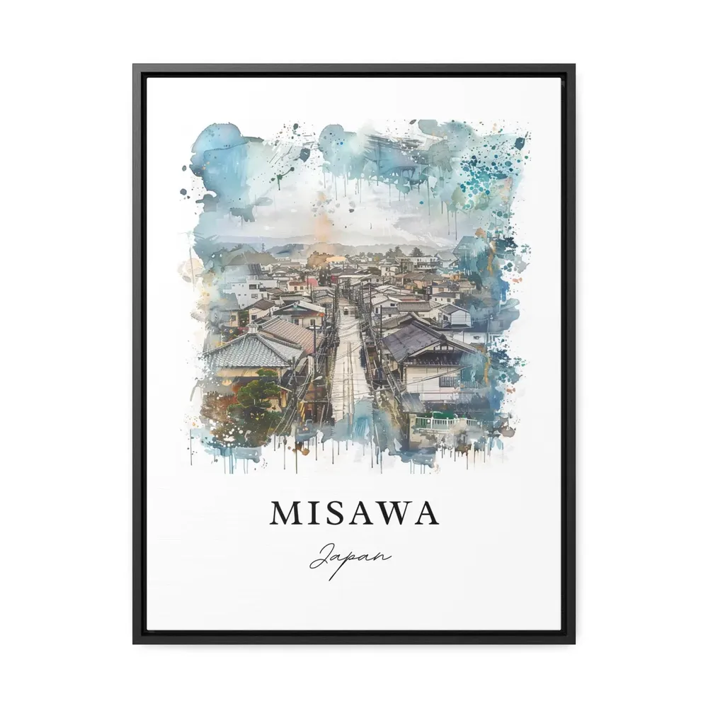Misawa Japan Watercolor Art Print, Travel Poster - Image 2