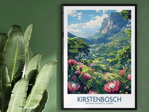 Kirstenbosch Travel Poster, Home Decor Gift