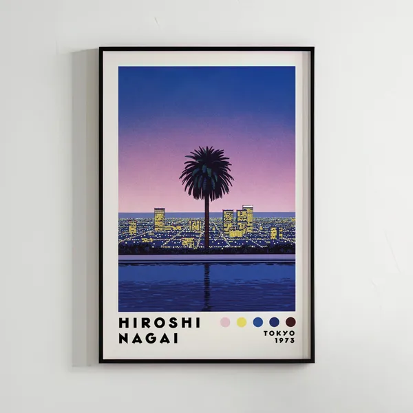 Hiroshi Nagai Vaporwave City Pop Art Print