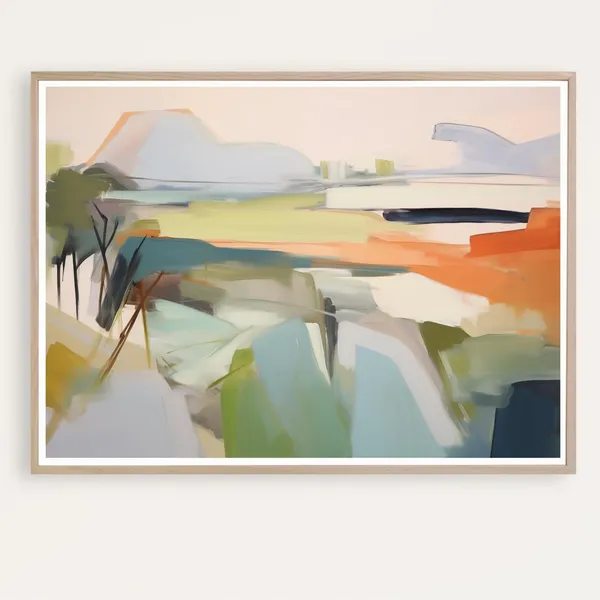 Abstract Landscape Painting, Modern Landscape Art Print