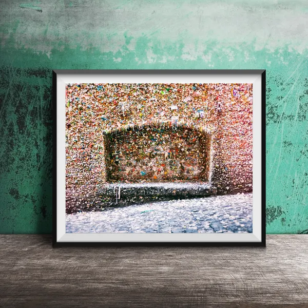 Seattle Gum Wall, Post Alley Market Travel Poster
