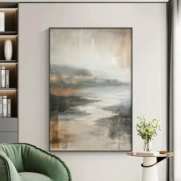 Abstract Landscape Oil Painting, Modern Wall Art Print