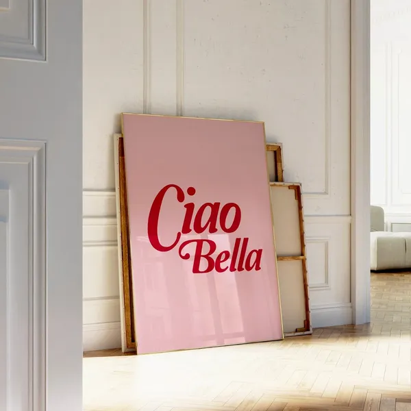 Ciao Bella Retro Italian Quote Art Print
