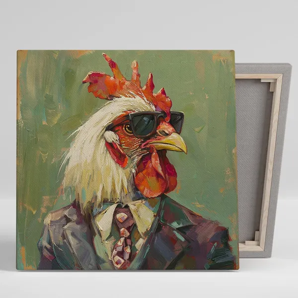 Dapper Rooster Whimsical Kitchen Wall Art Print
