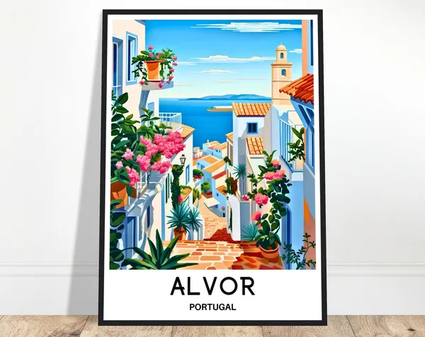 Alvor Algarve Travel Poster, Portugal Art Print