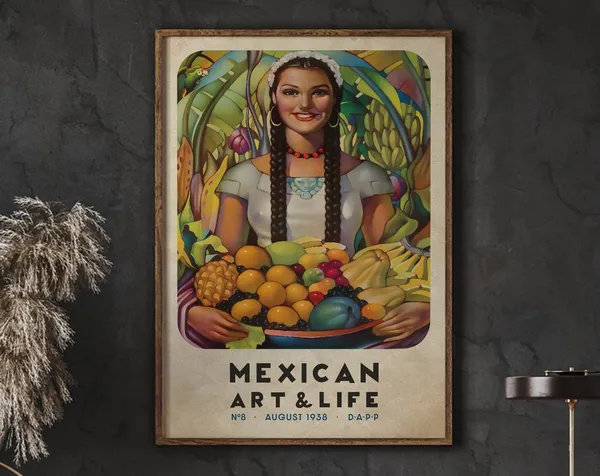 Vintage Mexico Travel Poster Art Print