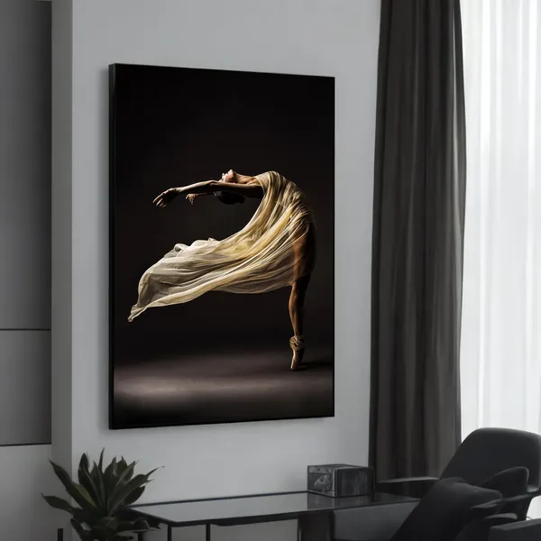 Graceful Ballet Dancer Art Print, Elegant Wall Decor