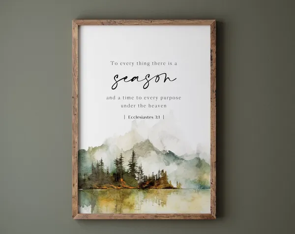 Ecclesiastes 31 Autumn Bible Verse Art Print