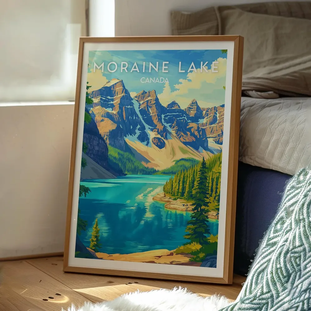 Moraine Lake Travel Poster, Banff National Park - Image 3