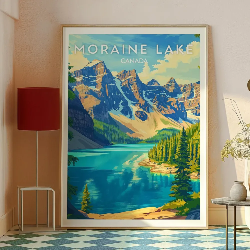 Moraine Lake Travel Poster, Banff National Park - Image 2