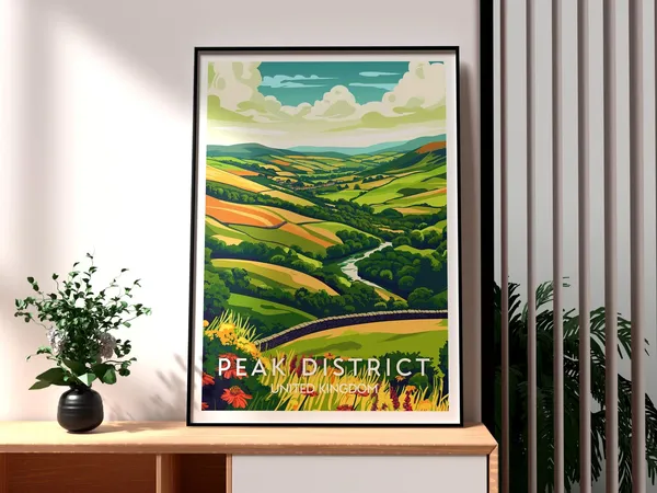 Peak District National Park Travel Poster, England