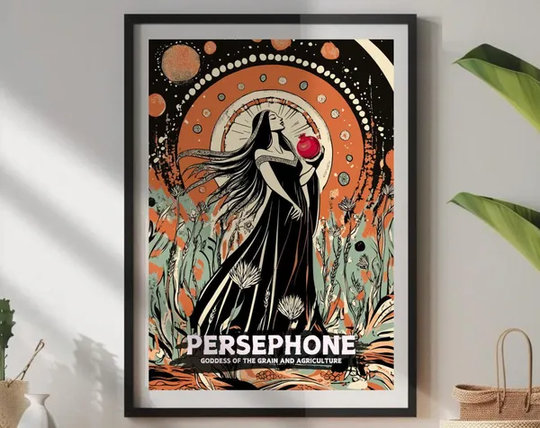 Persephone Goddess Of Grain, Greek Mythology Art Print