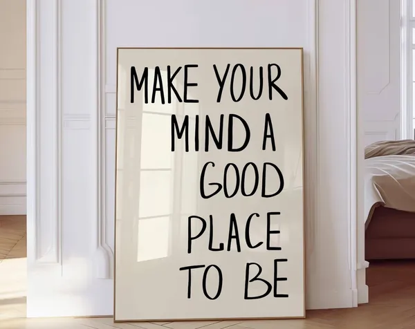 Minimalist Positive Quote Art Print, College Bedroom Decor