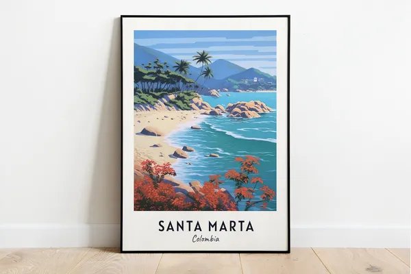 Tayrona National Natural Park Travel Poster, Colombia