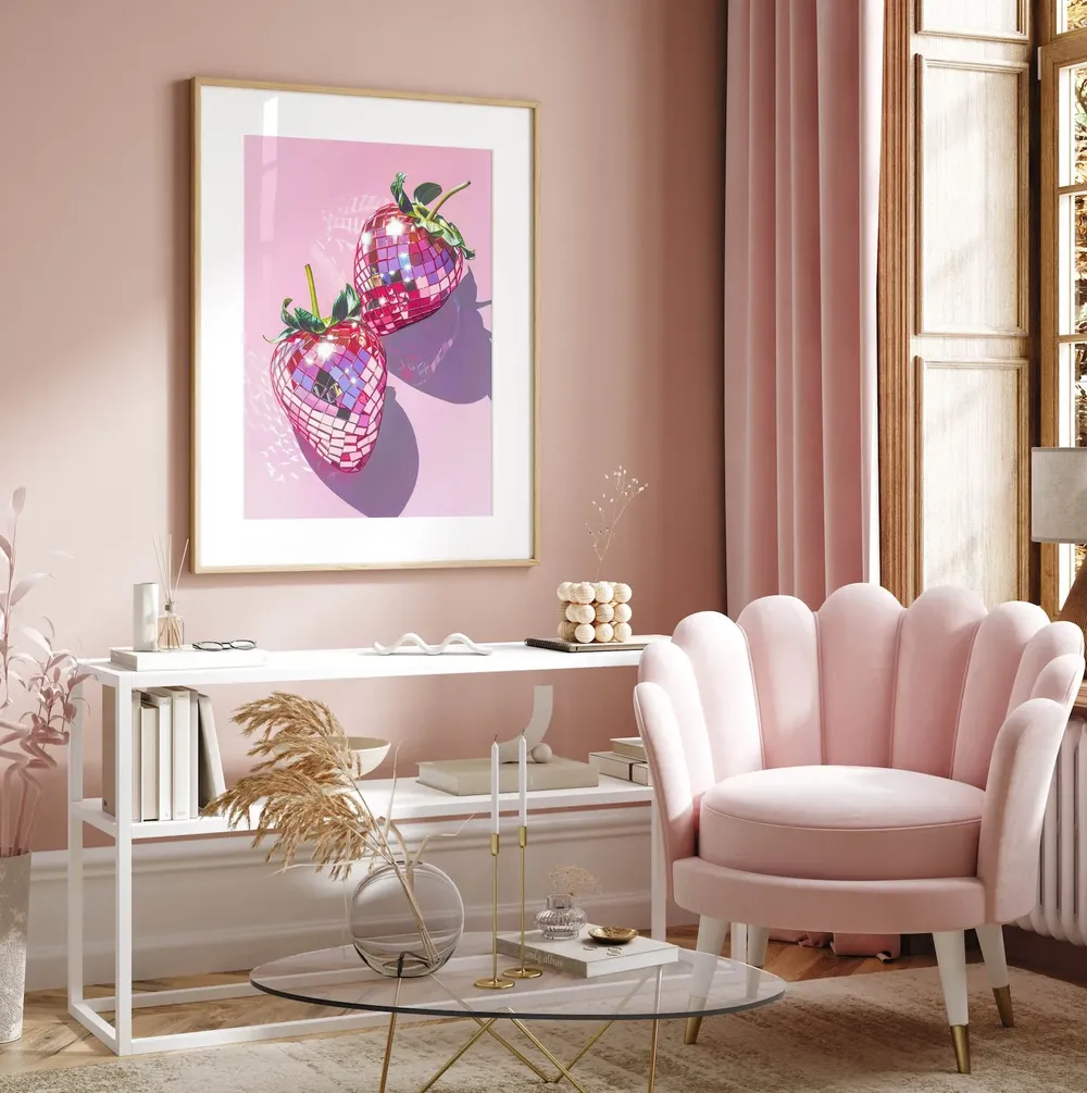 Strawberry Decor Y2K Trendy Art Print - Image 2