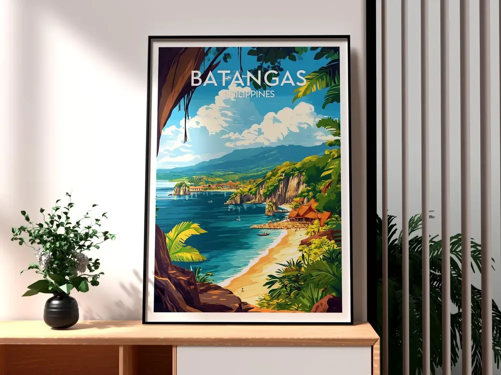 Batangas Travel Poster, The Philippines Wall Art Print