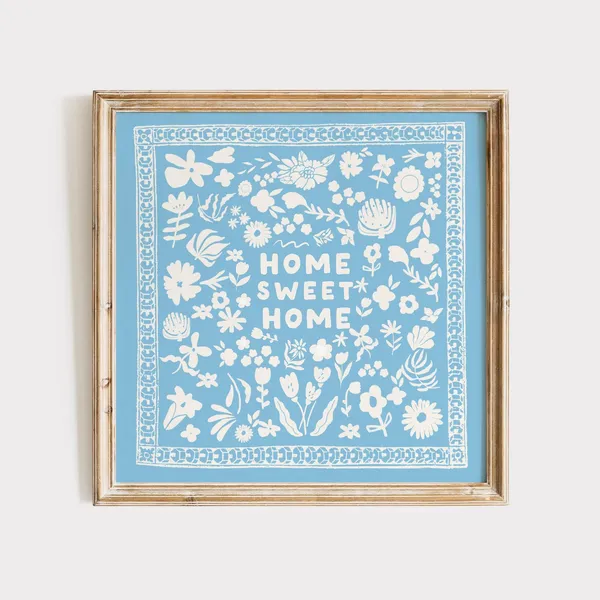 Home Sweet Home Minimalist Art Print, Living Room
