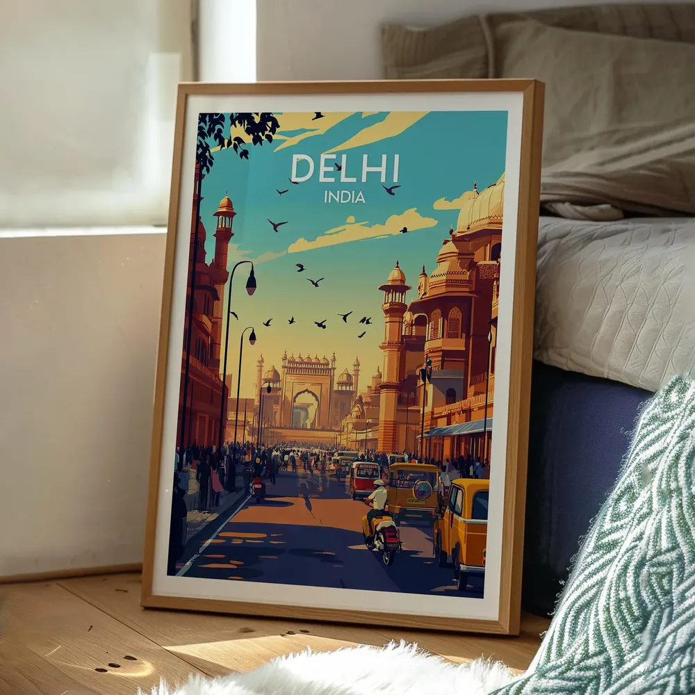 Delhi Travel Poster, India Wall Art Print - Image 3