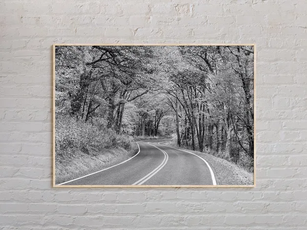 Black and White Virginia Travel Poster, USA Decor