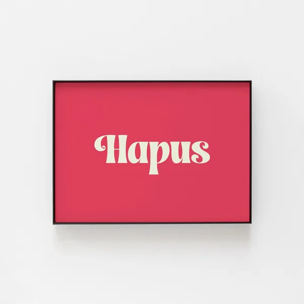 Hapus Welsh Happy Art Print, Hygge Home Decor