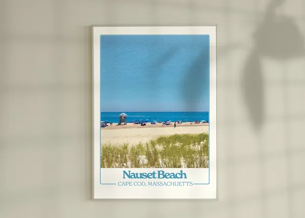 Nauset Beach Ma Travel Poster, Ocean Beach Art
