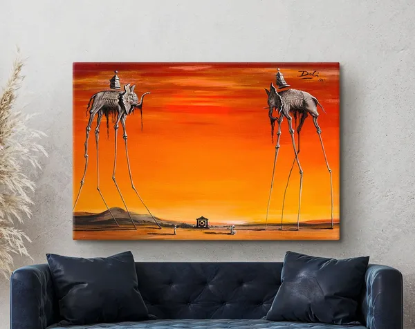 Salvador Dali Elephants Surrealist Art Print