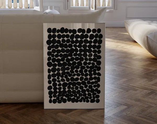 Moody Abstract Wall Art, Mid-Century Modern Print