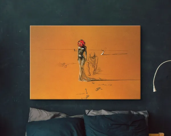 Salvador Dali Woman With Flower Surrealist Art Print
